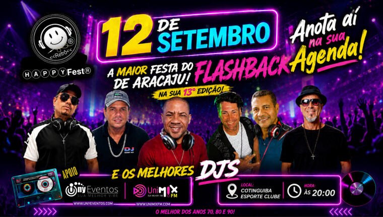 HappyFest 2026: A maior festa do Flashback de Aracaju já tem data marcada!