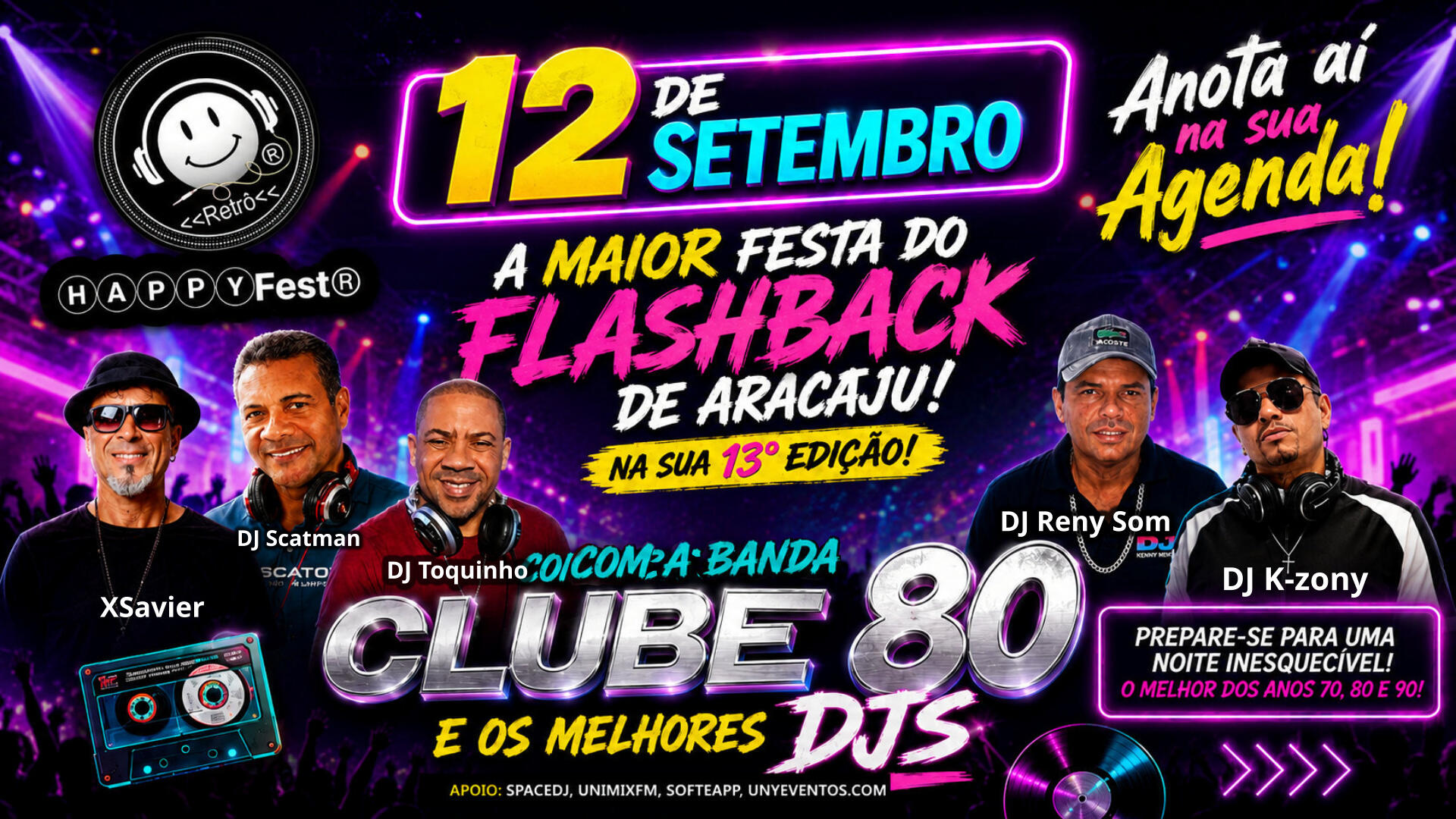 HappyFest 2026: A maior festa do Flashback de Aracaju já tem data marcada!