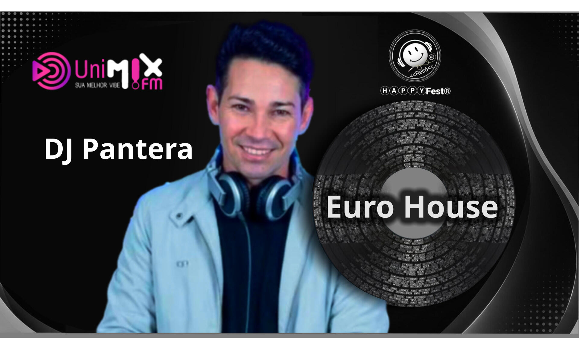 🎧 DJ Pantera Prepare-se para sentir a vibração da Euro House! DJ Pantera promete uma apresentação repleta de grooves envolventes, batidas marcantes e os maiores clássicos do gênero, transformando a pista em um verdadeiro espetáculo de música e diversão.. O set será dinâmico e poderá ser alterado conforme o clima e a animação da pista, garantindo uma experiência única.